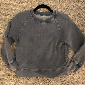 Free people cropped sweater blue